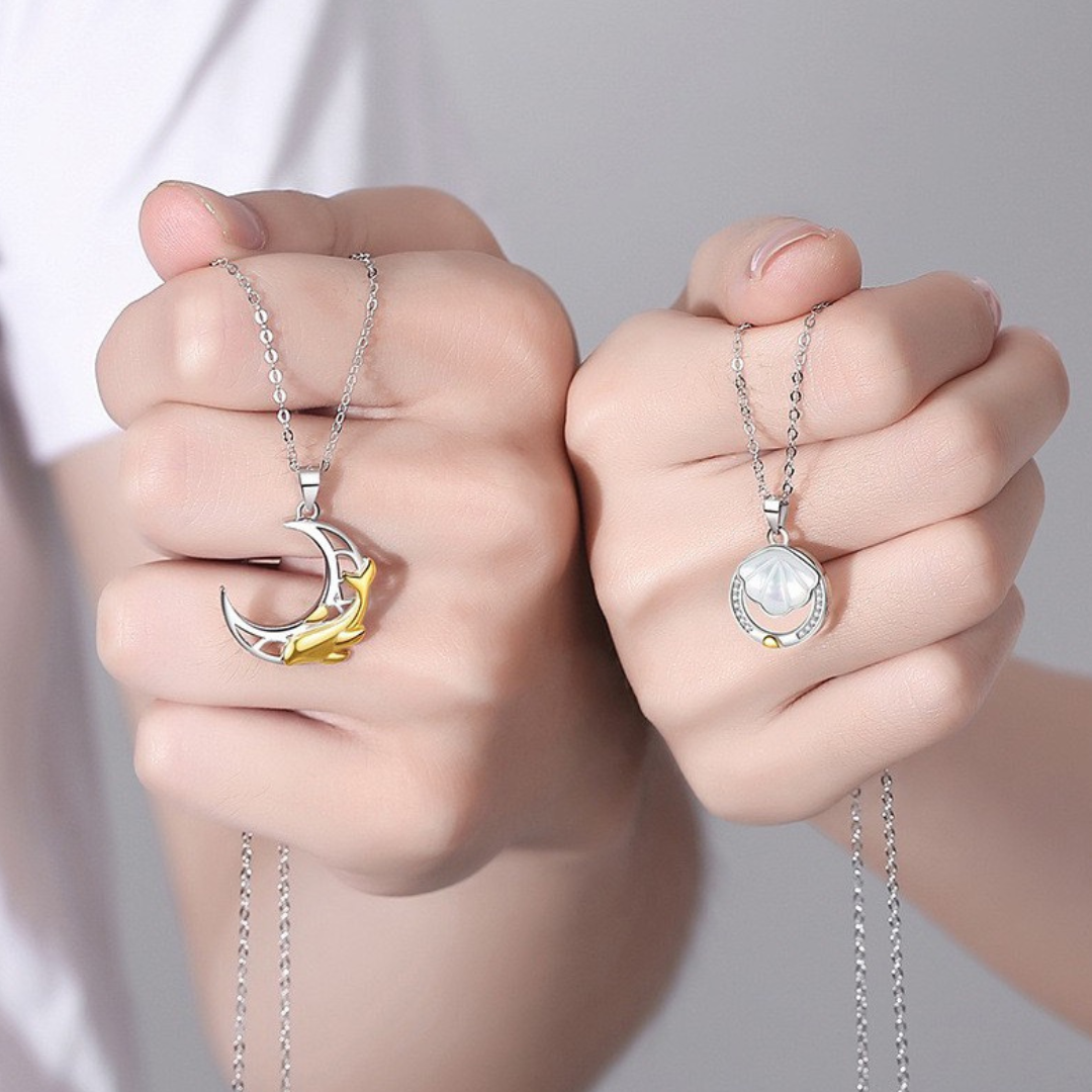 ペアネックレス 月と鯨の絆 LPNW11-LPNM11