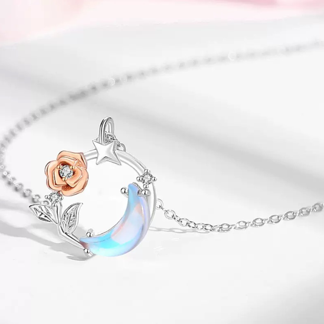 ペアネックレス 月夜の薔薇 品番【LPN15】