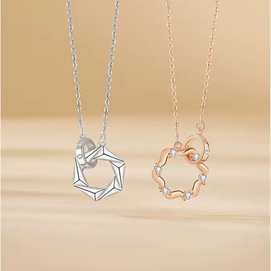 ペアネックレス 愛の花輪 LPNW09-LPNM09