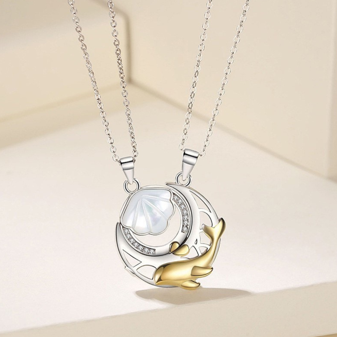 ペアネックレス 月と鯨の絆 LPNW11-LPNM11