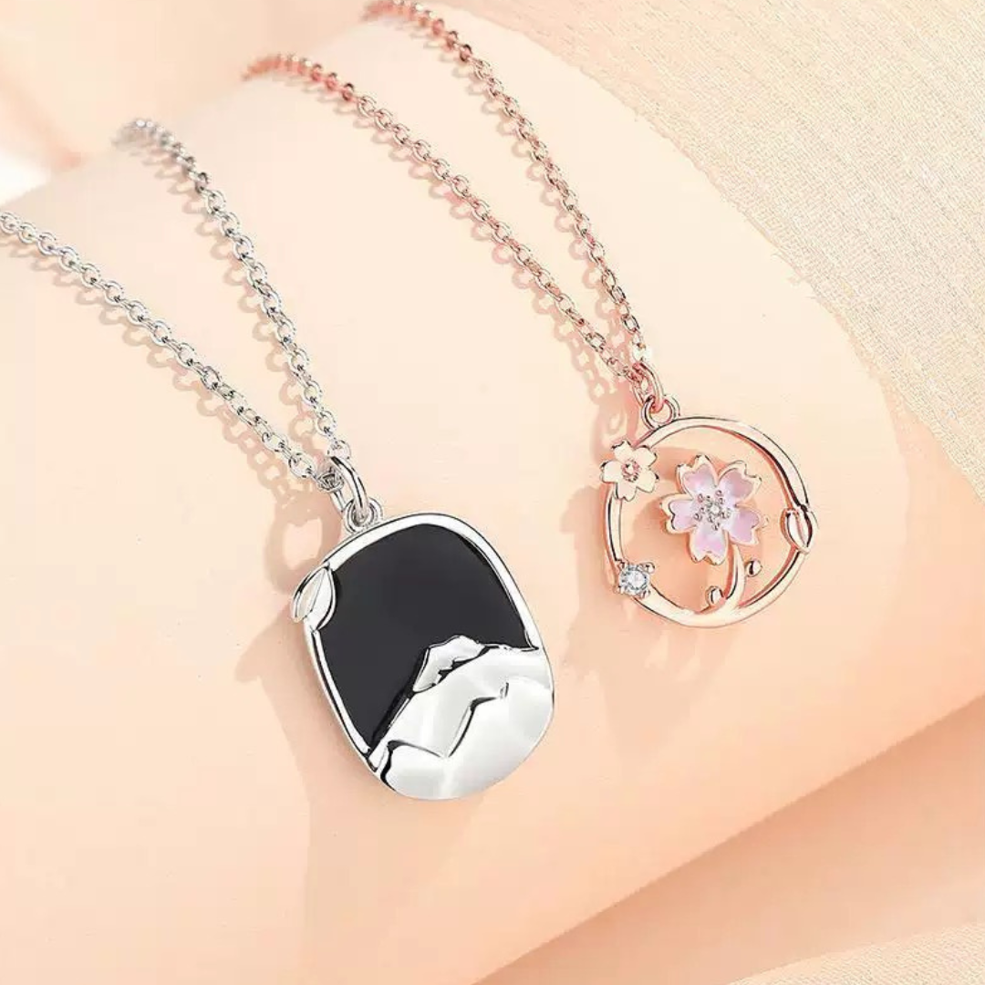 ペアネックレス 桜と富士の約束 LPNW06-LPNM06