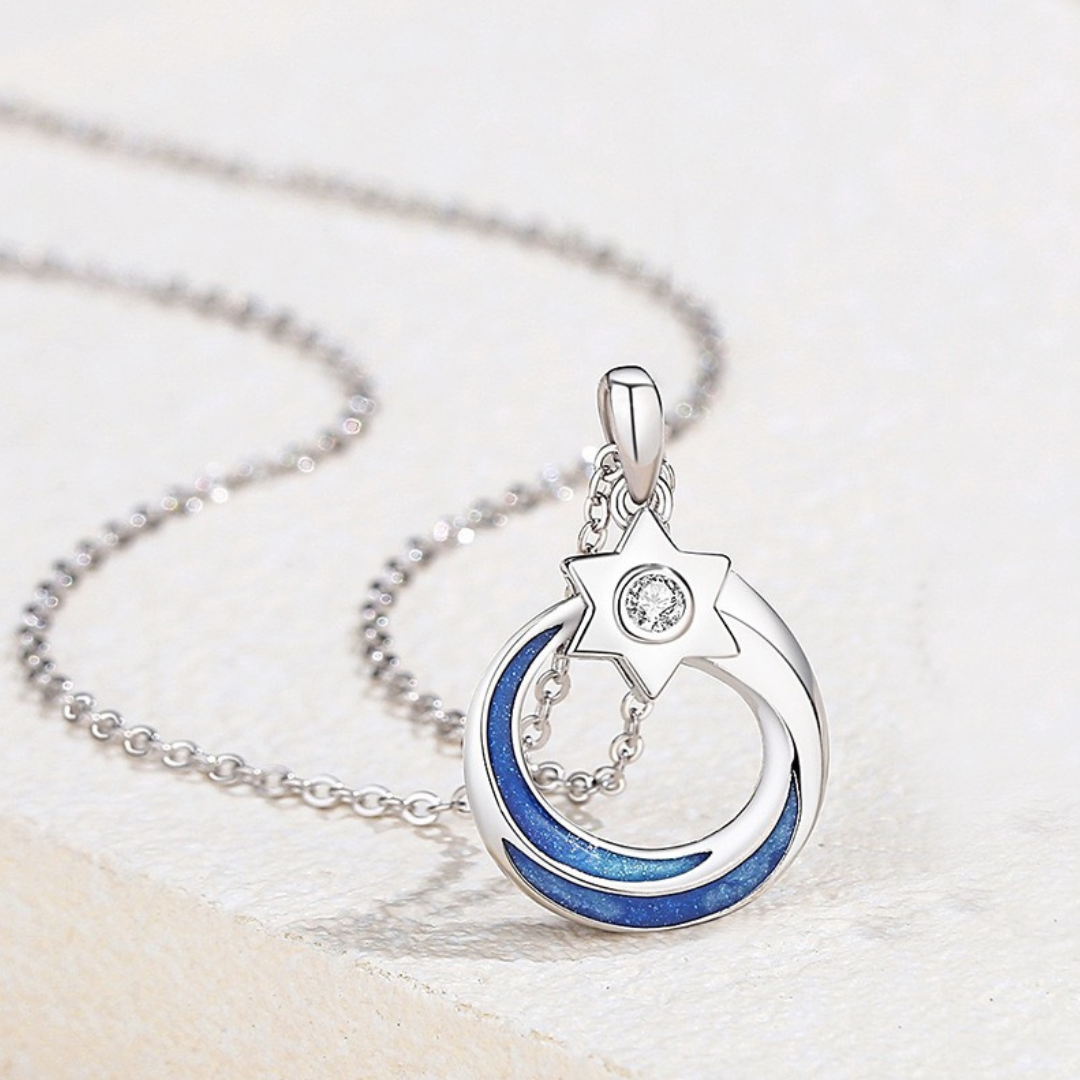 ペアネックレス 星月の守り LPNW22-LPNM22