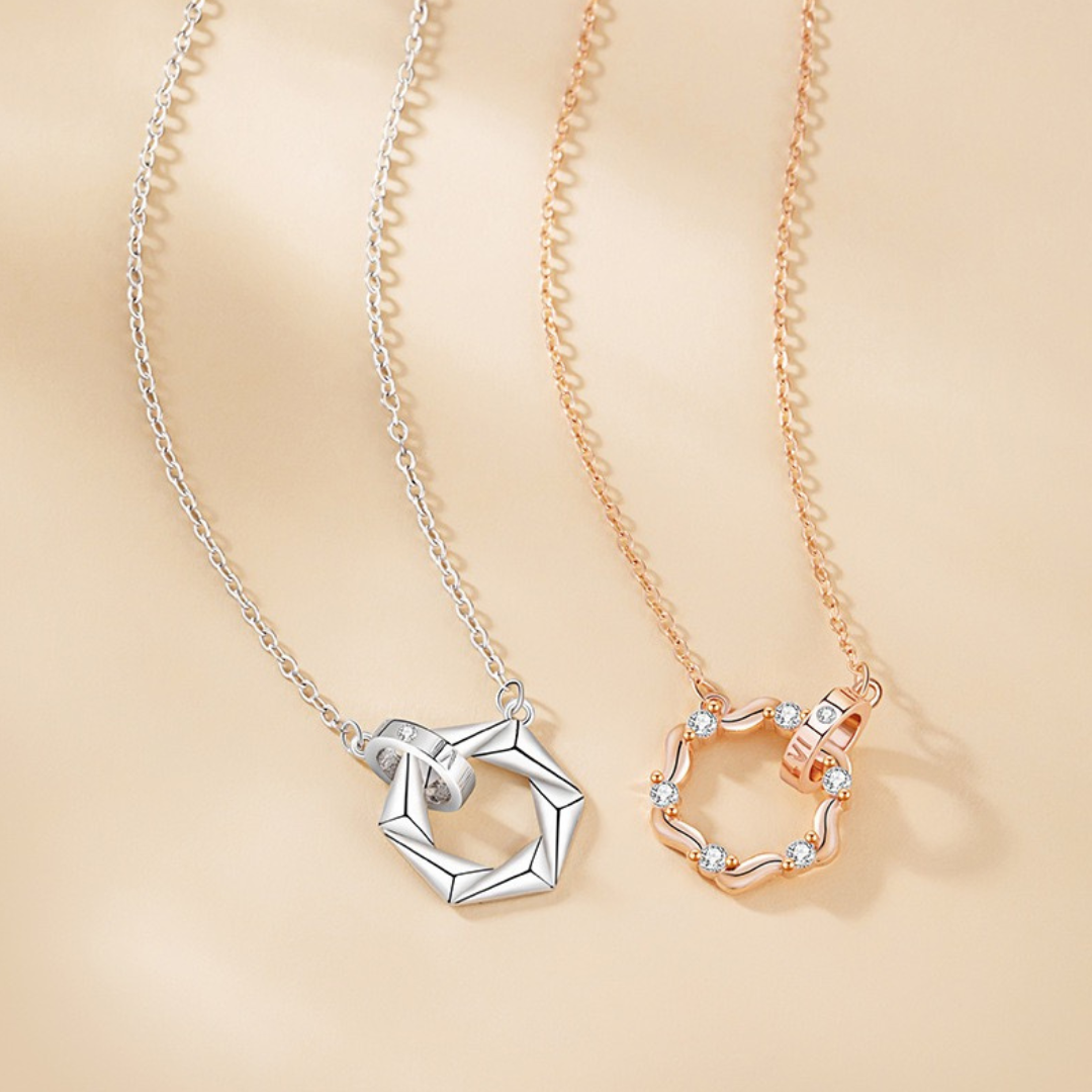 ペアネックレス 愛の花輪 LPNW09-LPNM09