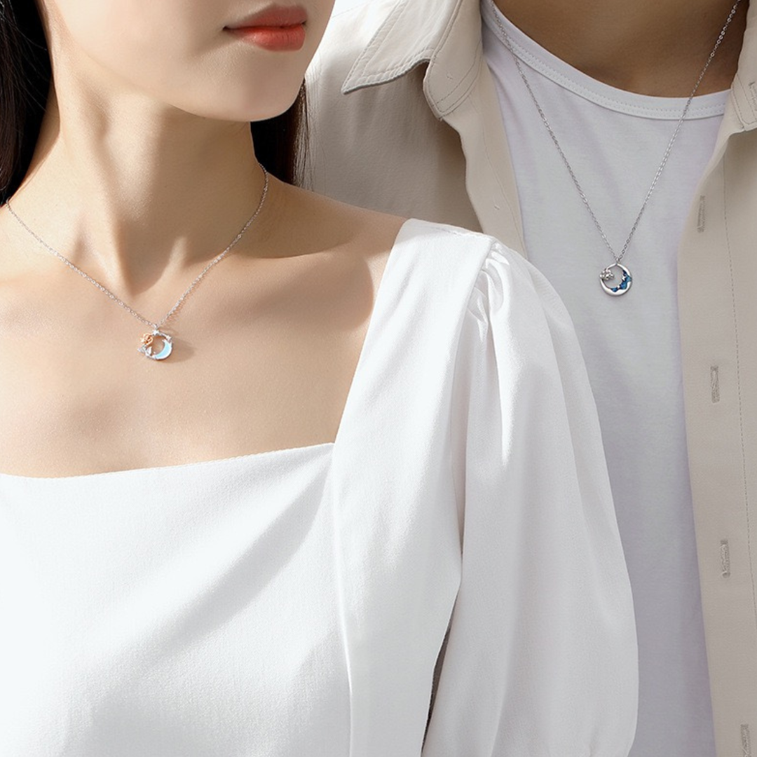 ペアネックレス 月夜の薔薇 LPNW15-LPNM15