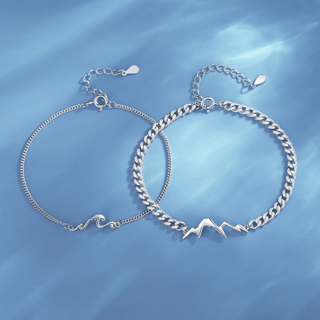 ペアブレスレット 山と海の誓い LPBW11-LPBM11