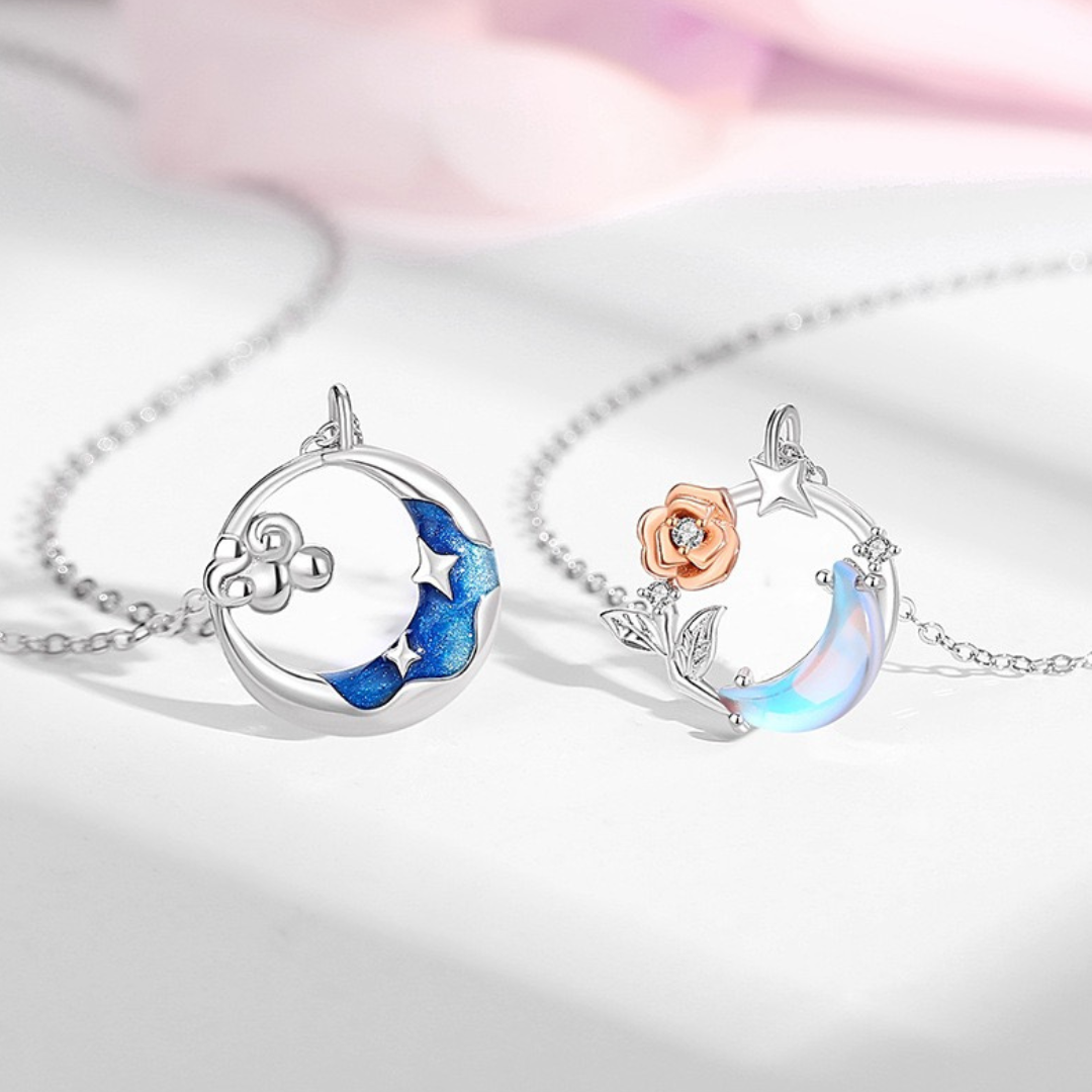 ペアネックレス 月夜の薔薇 LPNW15-LPNM15