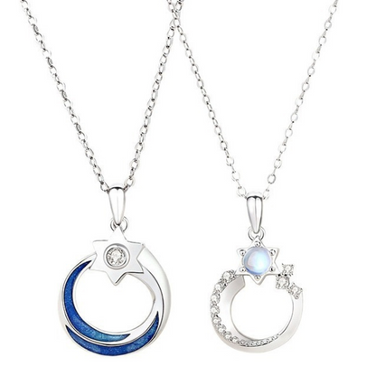 ペアネックレス 星月の守り LPNW22-LPNM22