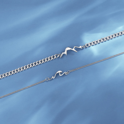 ペアブレスレット 山と海の誓い LPBW11-LPBM11