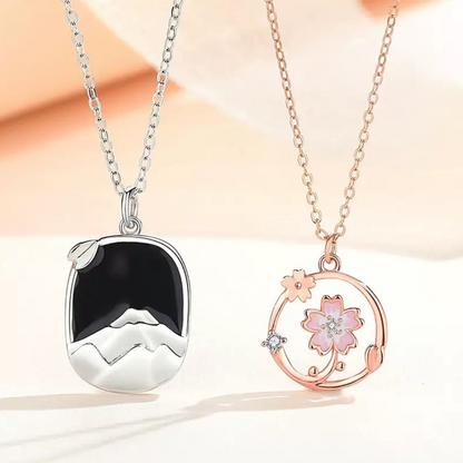 ペアネックレス 桜と富士の約束 LPNW06-LPNM06