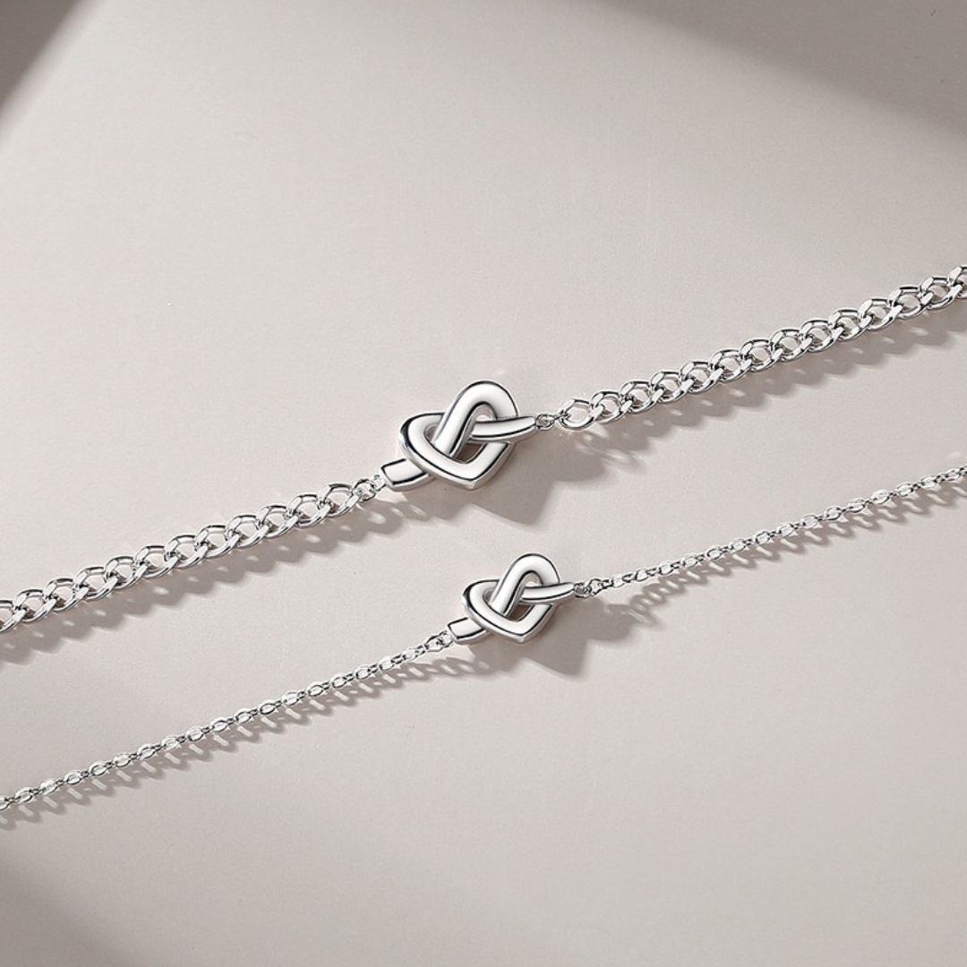 ペアブレスレット 結びのハート LPBM02-LPBW02