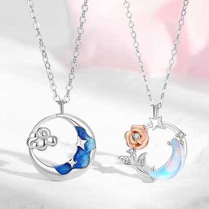 ペアネックレス 月夜の薔薇 LPNW15-LPNM15
