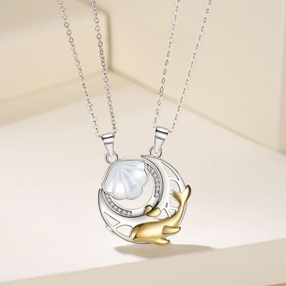 ペアネックレス 月と鯨の絆 LPNW11-LPNM11