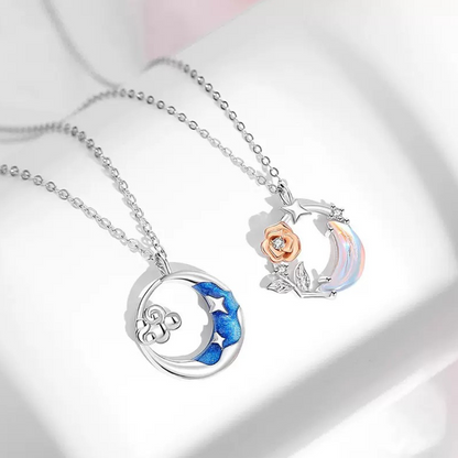 ペアネックレス 月夜の薔薇 LPNW15-LPNM15