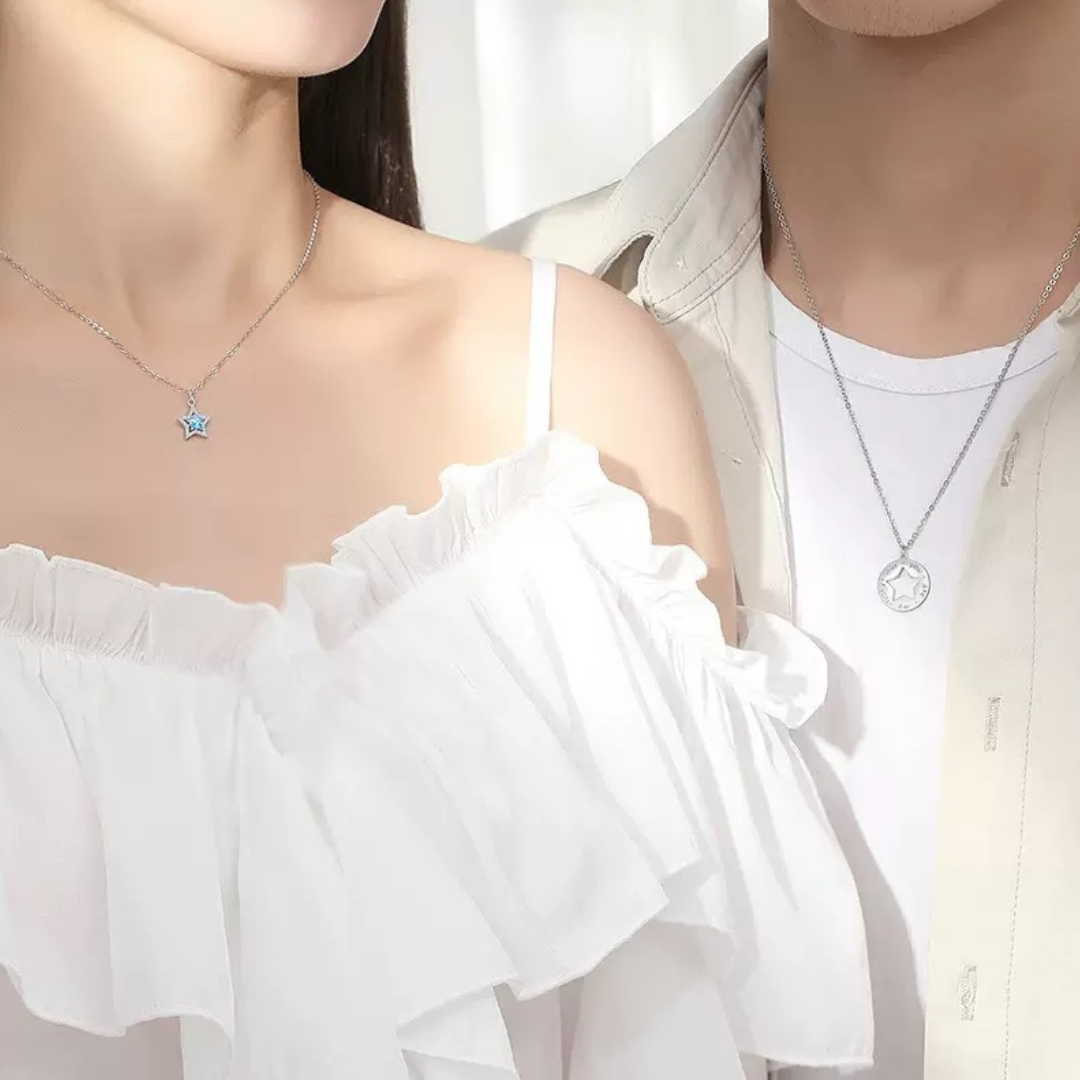 ペアネックレス ラッキースター LPNW16-LPNM16