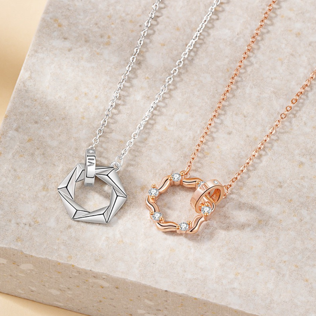 ペアネックレス 愛の花輪 LPNW09-LPNM09