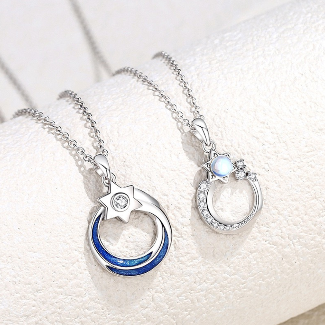 ペアネックレス 星月の守り LPNW22-LPNM22