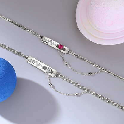 ペアブレスレット 愛の鼓動 LPBM22-LPBW22