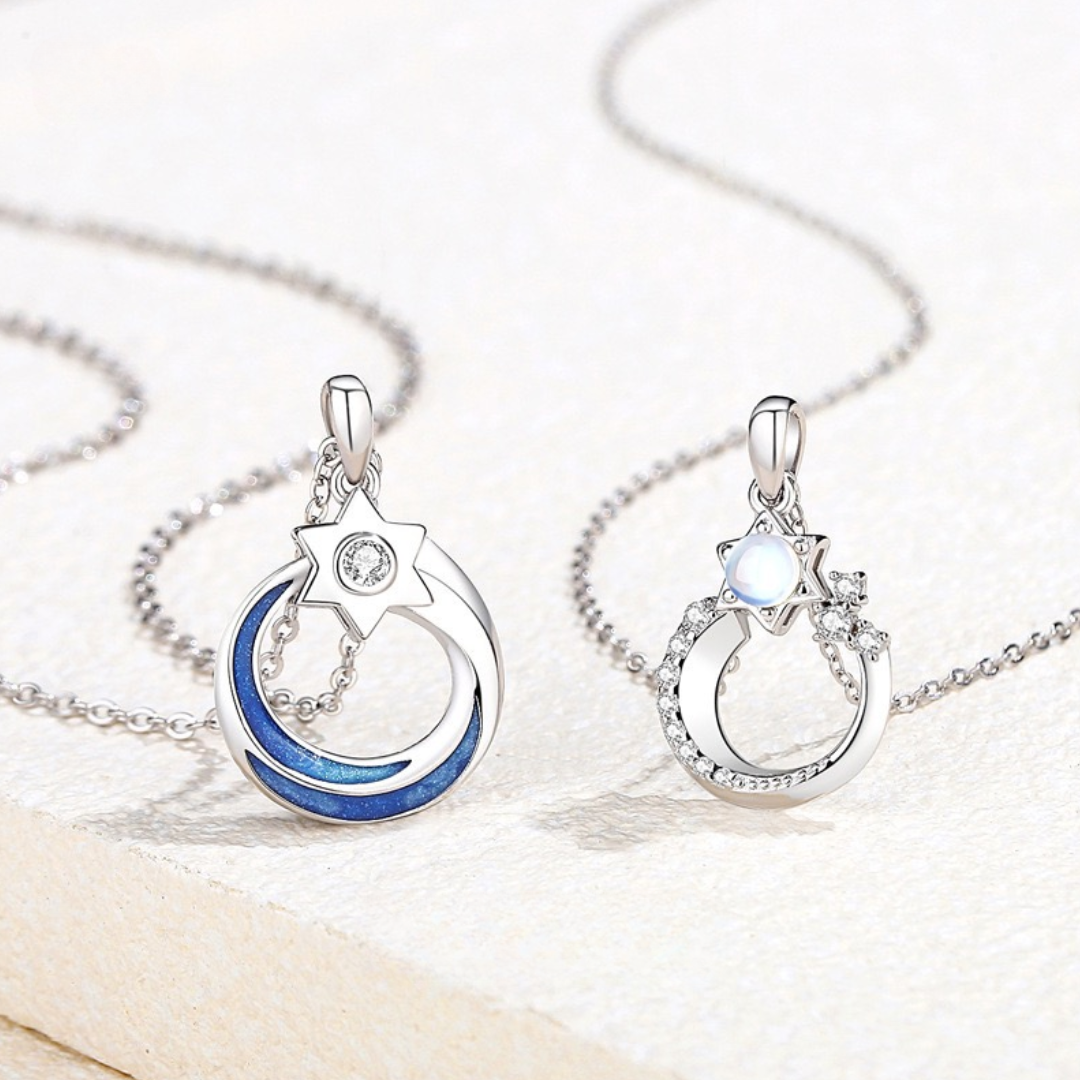 ペアネックレス 星月の守り LPNW22-LPNM22