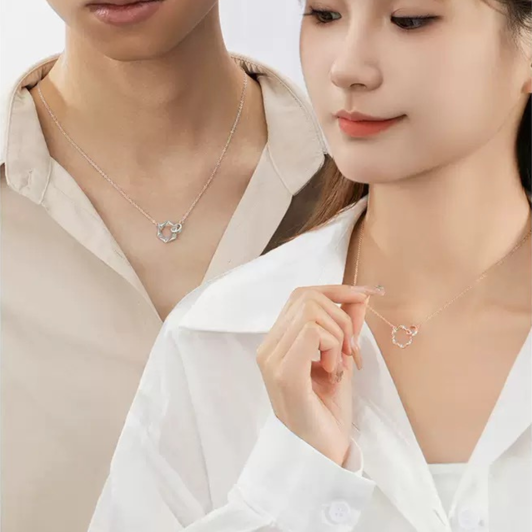 ペアネックレス 愛の花輪 LPNW09-LPNM09