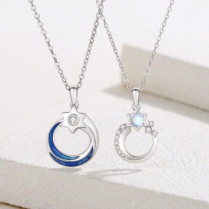 ペアネックレス 星月の守り LPNW22-LPNM22